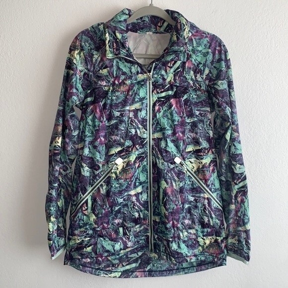 Lululemon Miss Misty Jacket II Iridescent Multi Packable Rain Jacket Sz 6 - Picture 5 of 13